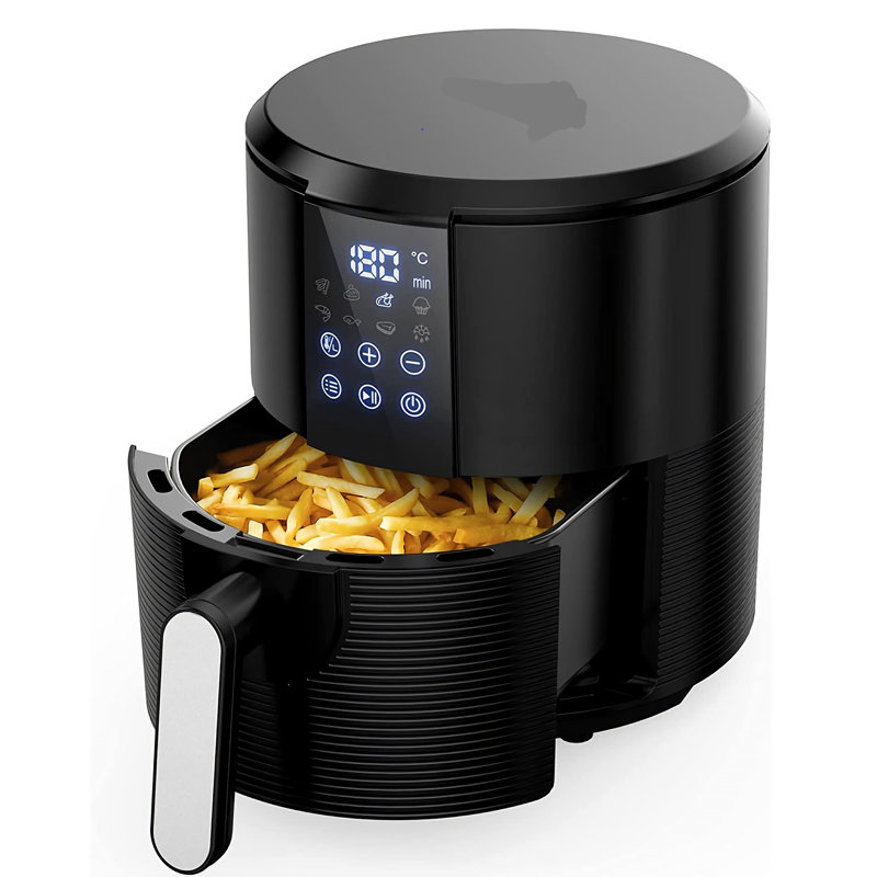 Intexca Kitcher 3.5qt Air Fryer With Led Digital Display Temperature Control 8 Preset Cooking Modes Recipe Book Kaf3003 black Color Reviews Wayfair